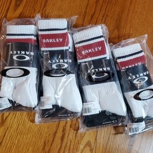 Oakley logo crew socks. 3 pack, Includes  (4) packages ( 12 pair total)